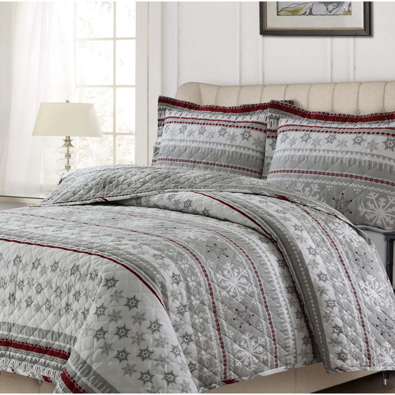 The Holiday Aisle® Roche Soft and Cozy Oversized Quilt Set Wayfair